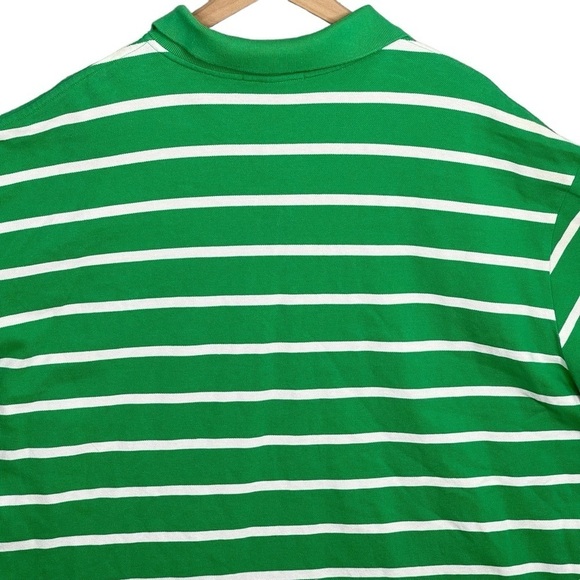 Polo Ralph Lauren Polo Shirt 4XB Vintage Striped Green White Pocket Pony Logo - Picture 10 of 13